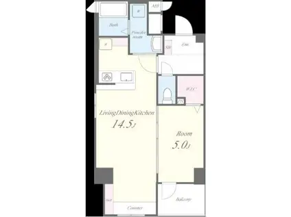 ル パルテール大濠(1LDK/3階)の間取り写真