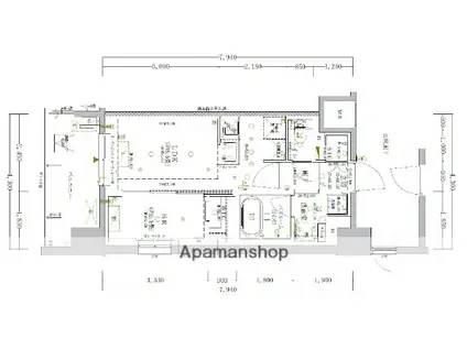 オープンレジデンシア西新(1LDK/2階)の間取り写真