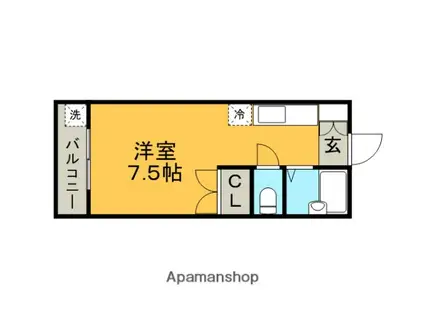 プロスパーヤマシタⅡ(1K/5階)の間取り写真