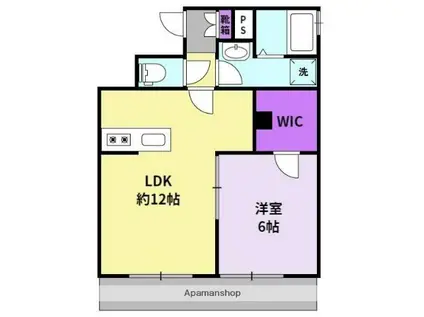 チャームビラⅡ(1LDK/3階)の間取り写真