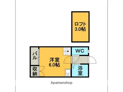 マキシム中央町(ワンルーム/2階)の間取り写真