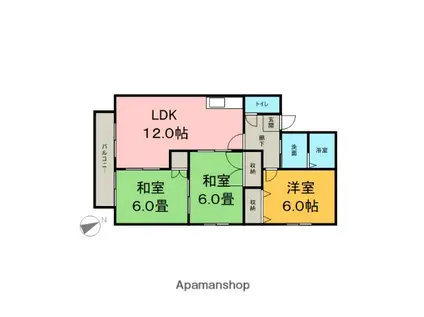 アーバンライフ津福(3LDK/2階)の間取り写真