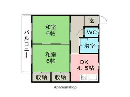 レイクヒルYS(2DK/4階)の間取り写真