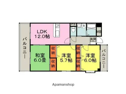 メゾン・アンティム(3LDK/3階)の間取り写真