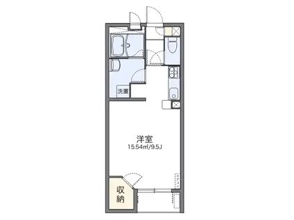 レオネクスト綾(1K/2階)の間取り写真