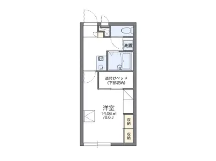 レオパレス湯ノ尻(1K/2階)の間取り写真