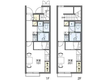 レオパレス大梅 弐(1K/2階)の間取り写真
