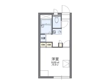 レオパレスアプリコット・イン(1K/2階)の間取り写真