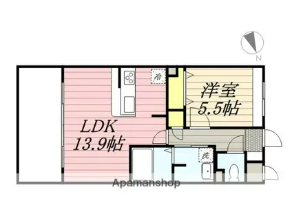 アーバンコート中央町(1LDK/11階)の間取り写真