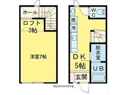 ヴォールデア田主丸(1DK/1階)の間取り写真