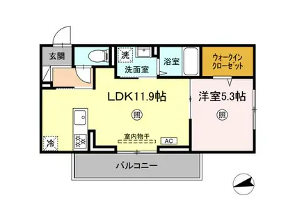 ロイヤルタウン田代本町(1LDK/2階)の間取り写真