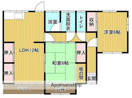 久大本線 久留米大学前駅 徒歩14分 1階建 築40年(2LDK)の間取り写真