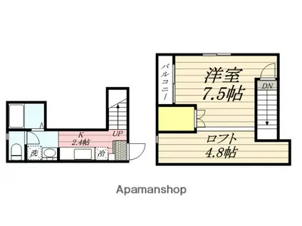 アーバンスクウェア周船寺Ⅰ(1K/1階)の間取り写真