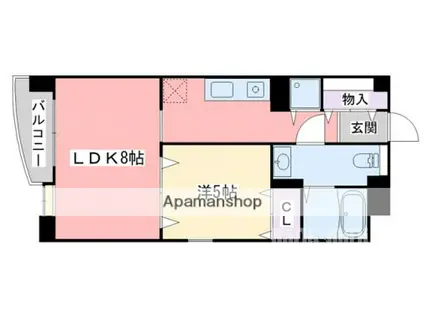 プリマベーラ姪浜(1LDK/3階)の間取り写真