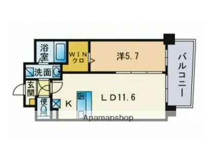 プレアデス(1LDK/1階)の間取り写真