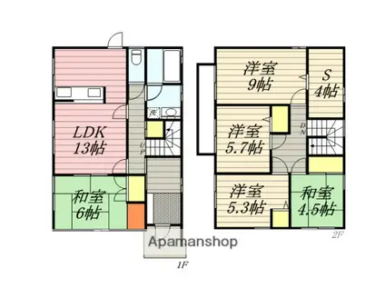 福岡市七隈線 橋本駅(福岡) 徒歩34分 2階建 築30年(5SLDK)の間取り写真