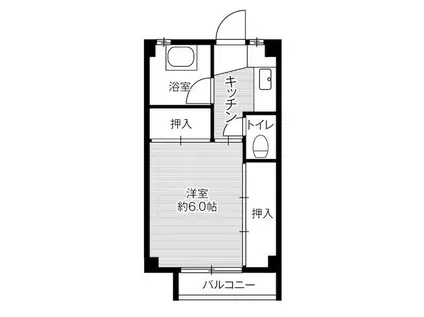 ビレッジハウス高花平2号棟(1K/4階)の間取り写真