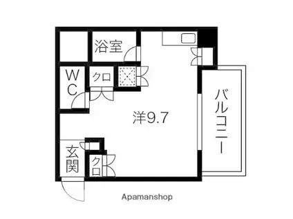 サルヴァトーレ今宿(ワンルーム/3階)の間取り写真