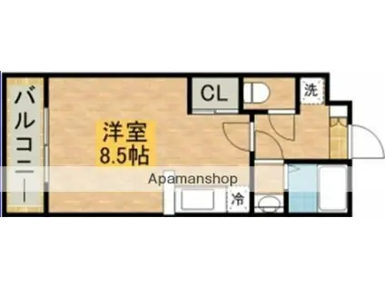 VILLA DEST 富士見(ワンルーム/4階)の間取り写真