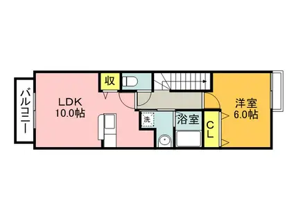 アヴェンタドール(1LDK/2階)の間取り写真