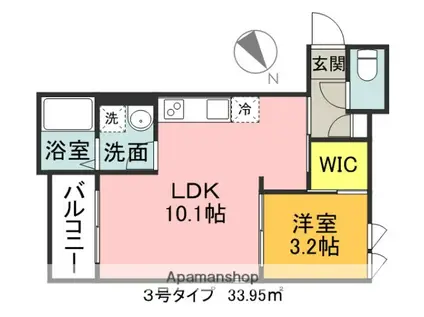 REGALEST OCEAN ROCK(1LDK/1階)の間取り写真