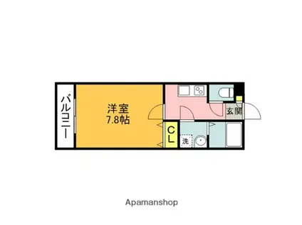 リアンジュ県立大前A(1K/1階)の間取り写真