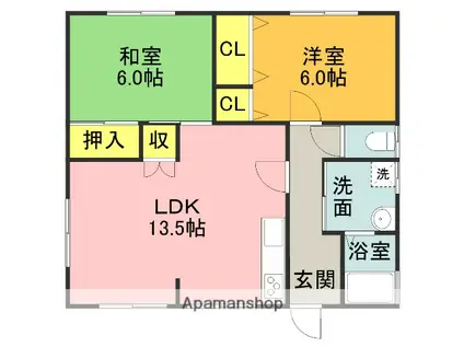 日田彦山線 池尻駅 徒歩32分 1階建 築22年(2LDK)の間取り写真