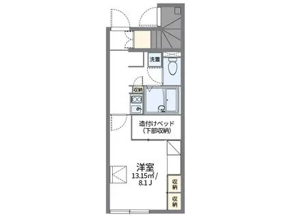 レオパレス赤坂 壱番館(1K/1階)の間取り写真