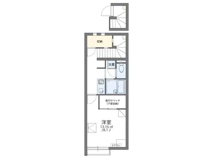 レオネクスト日明(1K/2階)の間取り写真