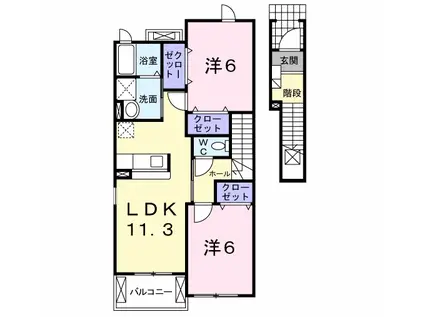 メイブリーズ(2LDK/2階)の間取り写真