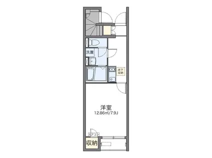 レオネクストウラノス(1K/1階)の間取り写真