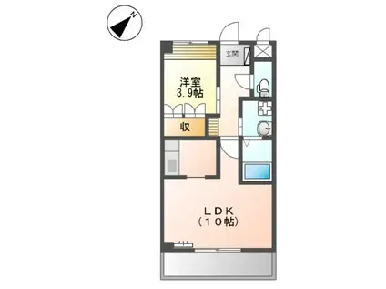 ラルーチェ サンリッチ(1LDK/1階)の間取り写真