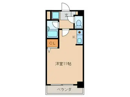 アクセス砂津(ワンルーム/7階)の間取り写真