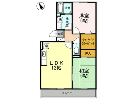 フロンティアS(2LDK/3階)の間取り写真