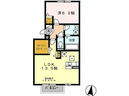 グレイス・イナミツⅡ(1LDK/3階)の間取り写真