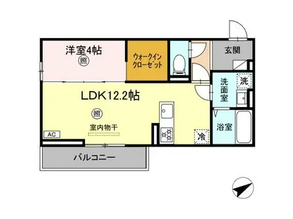 HAUOLI RESIDENCE(1LDK/1階)の間取り写真