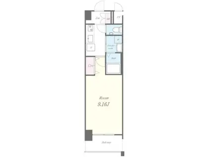 LEGEND鍛冶町(1K/15階)の間取り写真