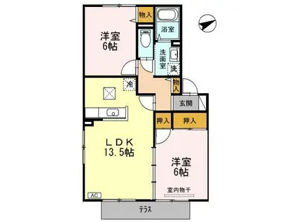 ベル・ソフィア(2LDK/1階)の間取り写真