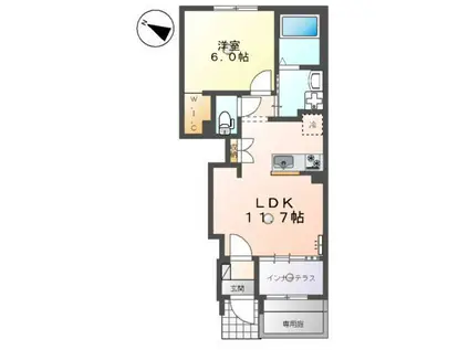 南方1丁目工事(1LDK/1階)の間取り写真