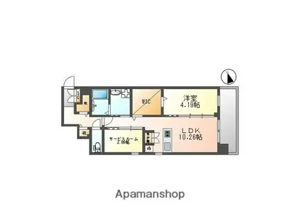 ALISS堺町(1SLDK/2階)の間取り写真
