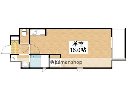 アクシオ三萩野Ⅱ(ワンルーム/2階)の間取り写真