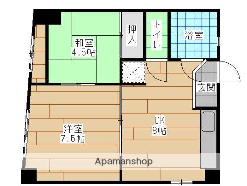 アベニュー片野(2DK/2階)の間取り写真
