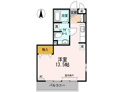 プロシード神野西(ワンルーム/3階)の間取り写真