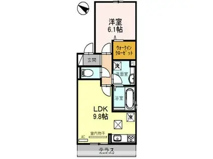 リッチローレル(1LDK/1階)の間取り写真