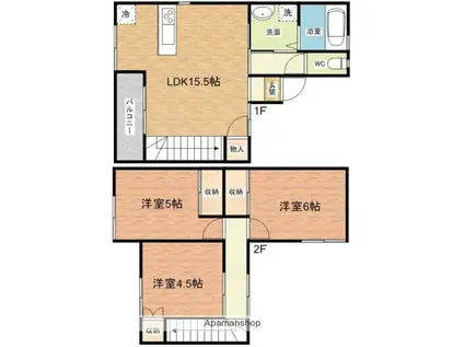 長崎本線 道ノ尾駅 徒歩13分 2階建 築16年(3LDK)の間取り写真