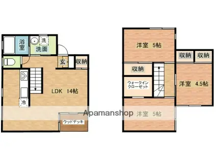 長崎本線 道ノ尾駅 徒歩12分 2階建 築11年(3LDK)の間取り写真