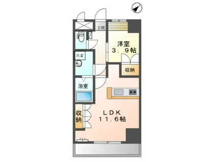 FOREST VIEW泉(1LDK/2階)の間取り写真