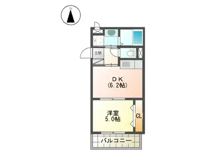 コーポMONNOKI(1DK/3階)の間取り写真