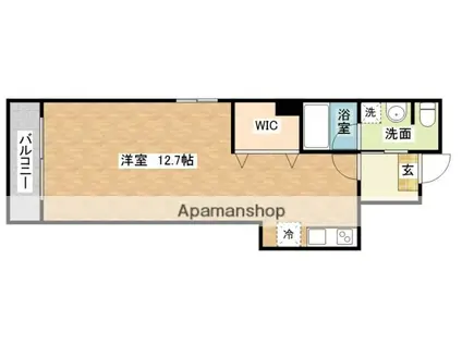 パティオ出島(ワンルーム/3階)の間取り写真