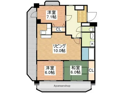 NOVAPORT(3LDK/2階)の間取り写真